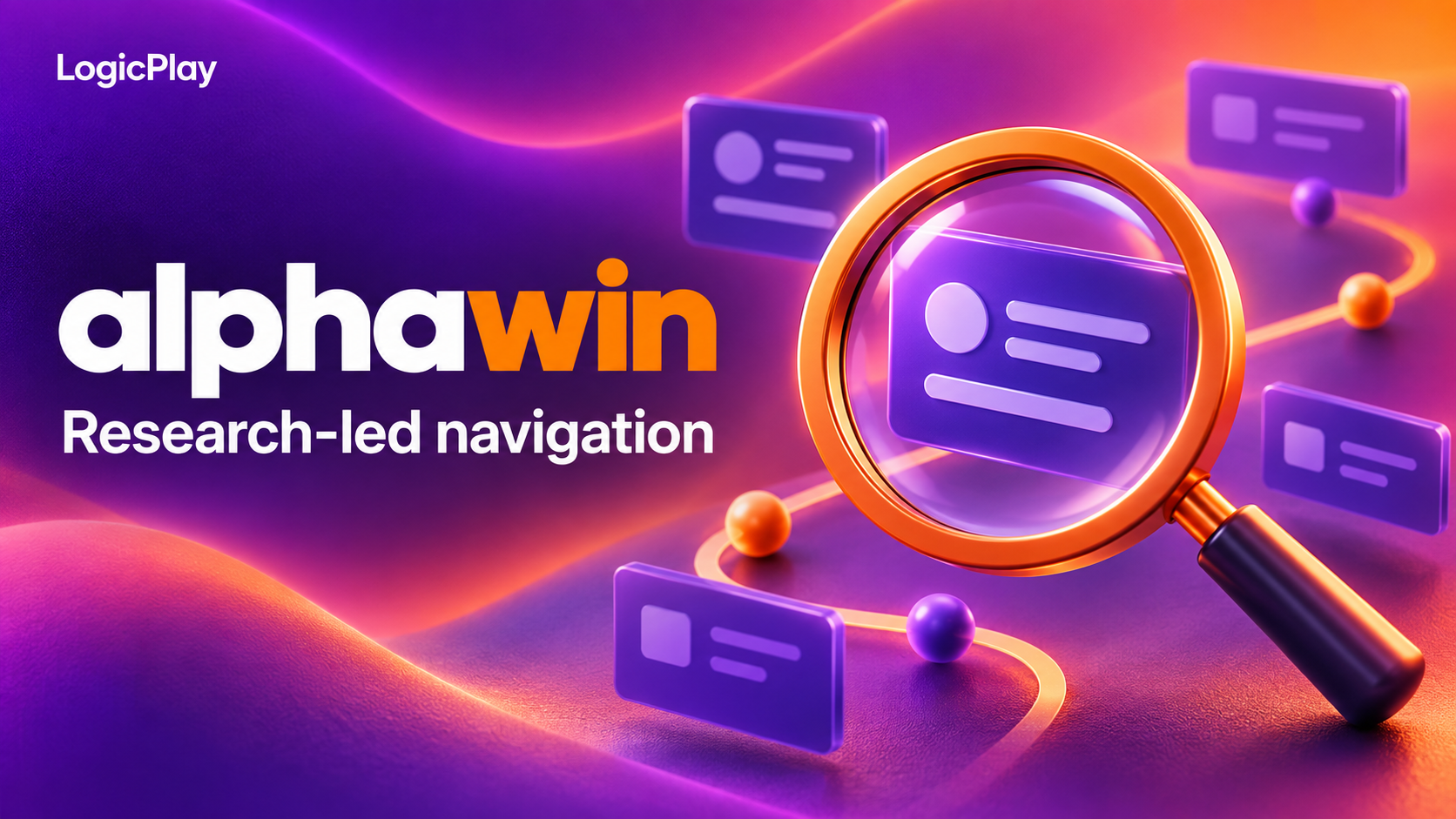 Alphawin research-led navigation — conceptual UX research illustration